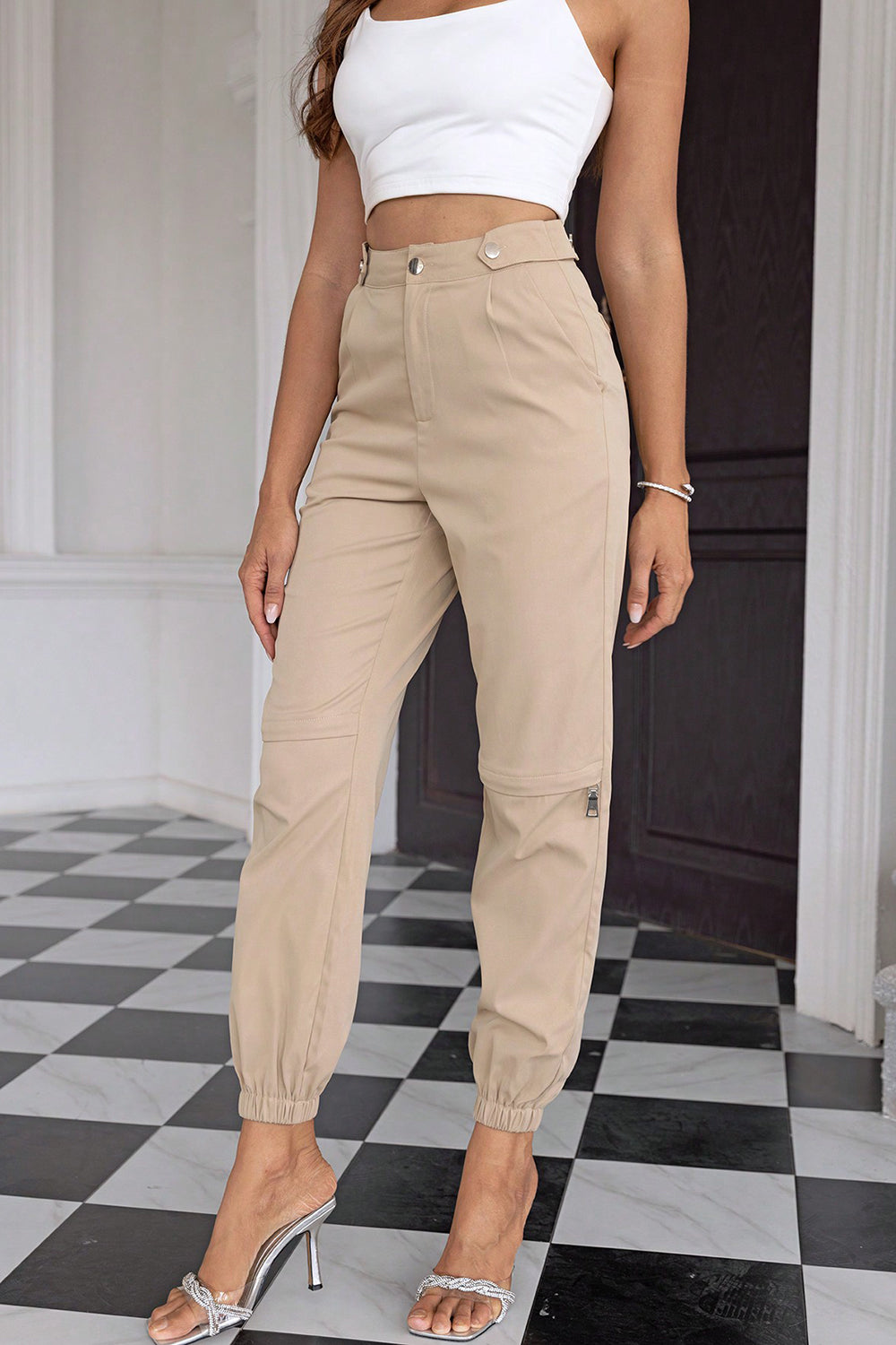 High Waist Pants with Pockets