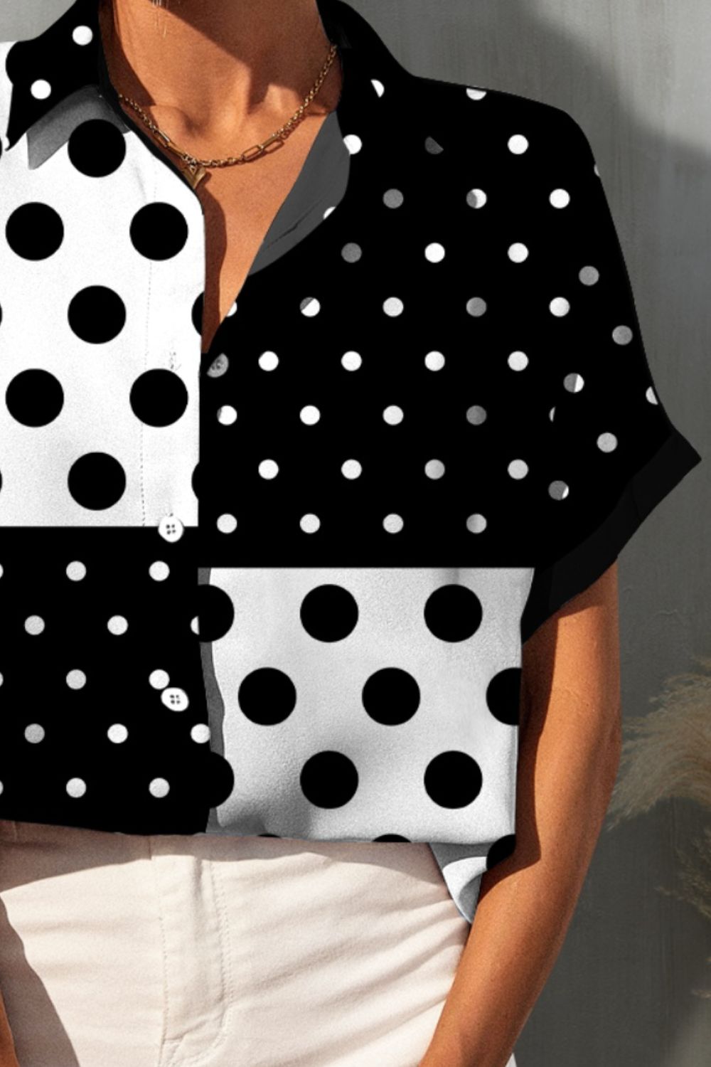 Polka Dot Short Sleeve Shirt