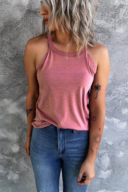 Curved Hem Grecian Tank Top