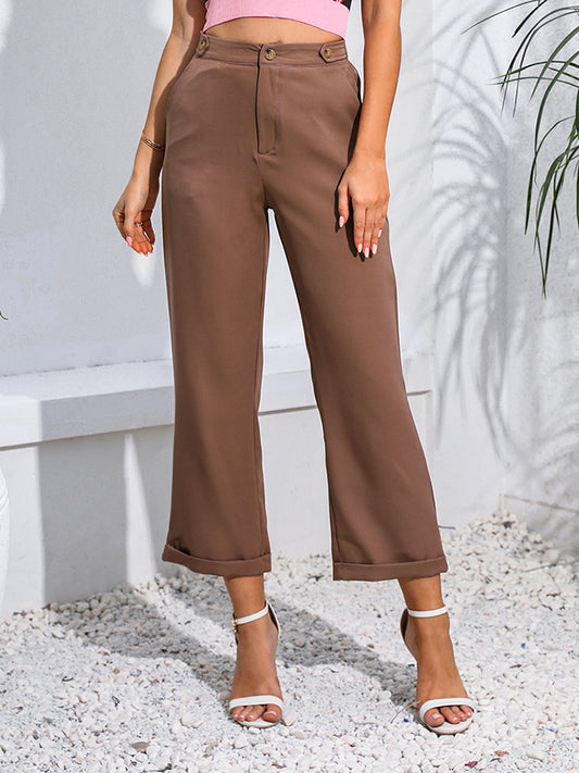 Cropped Straight Leg Pants