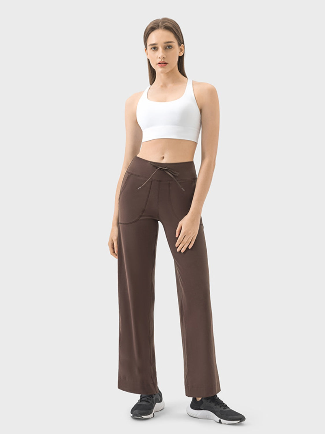 Drawstring Active Pants with Pockets