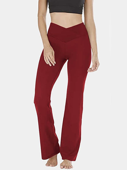 V-Waist Bootcut Long Pants