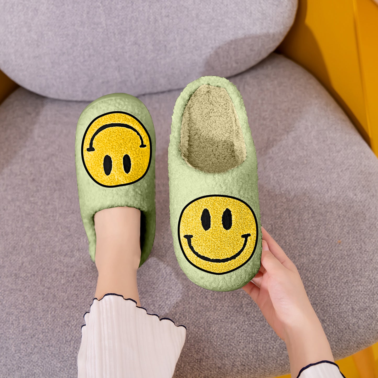 Melody Smiley Face Slippers